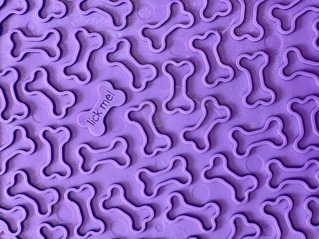 Bones Design Emat Enrichment Licking Mat: Purple Bones E-Mat