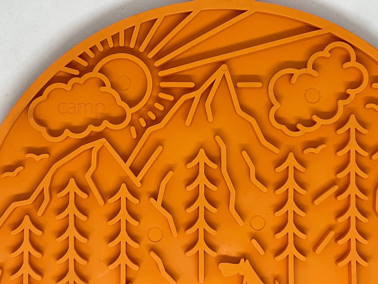 Orange Camp eMat Enrichment Lick Mat With Suction Cups: