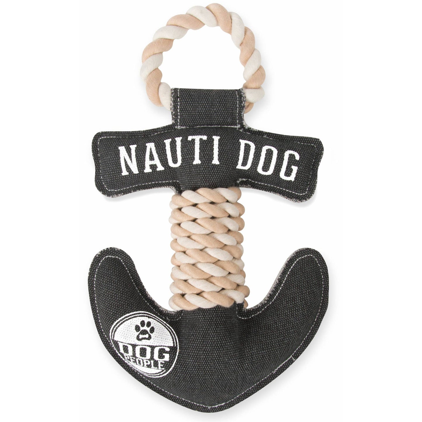 NEW!! Nauti Dog - 12" Canvas Dog Toy on Rope