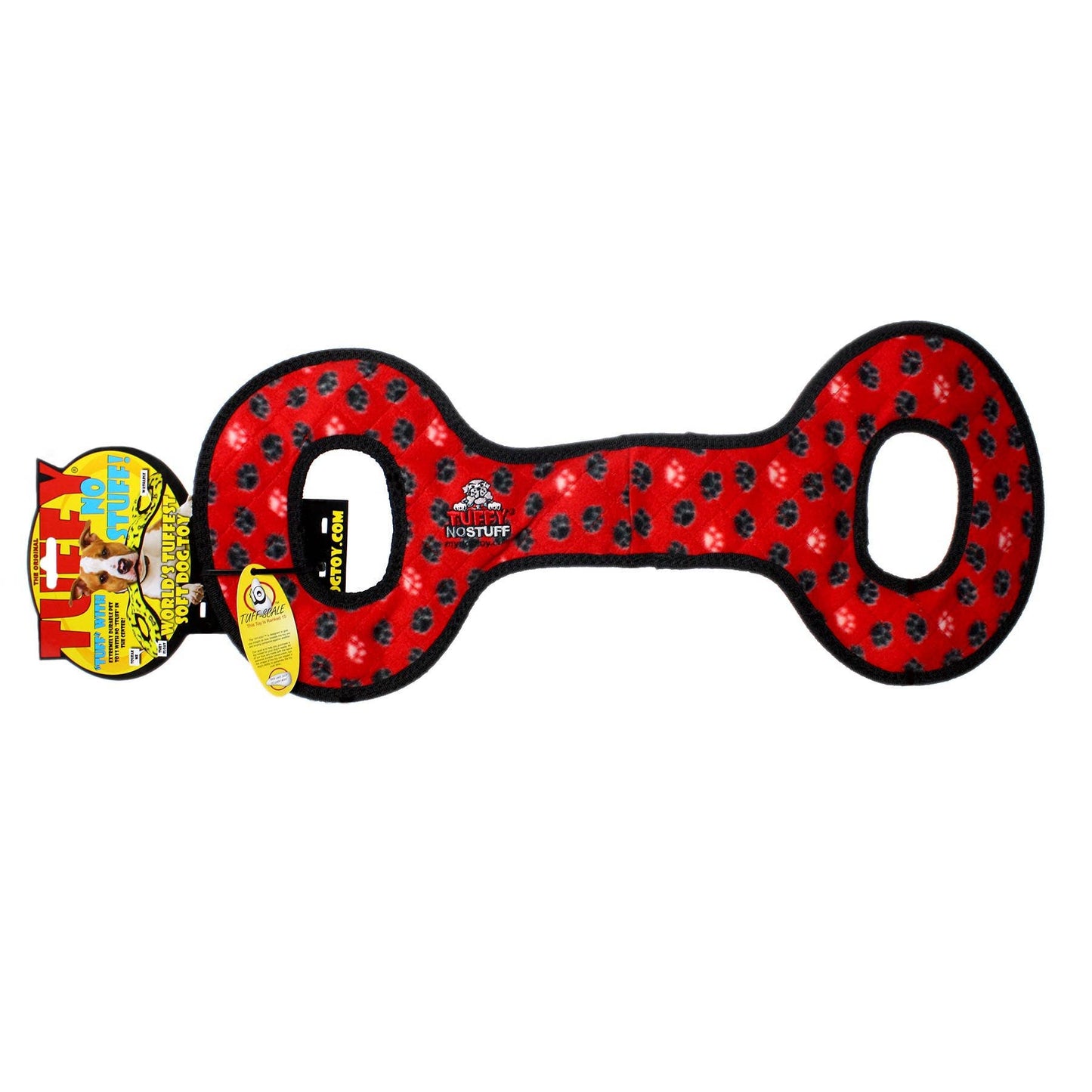 Tuffy No Stuff Ultimate Tug-O-War - Red, Squeaky Dog Toy