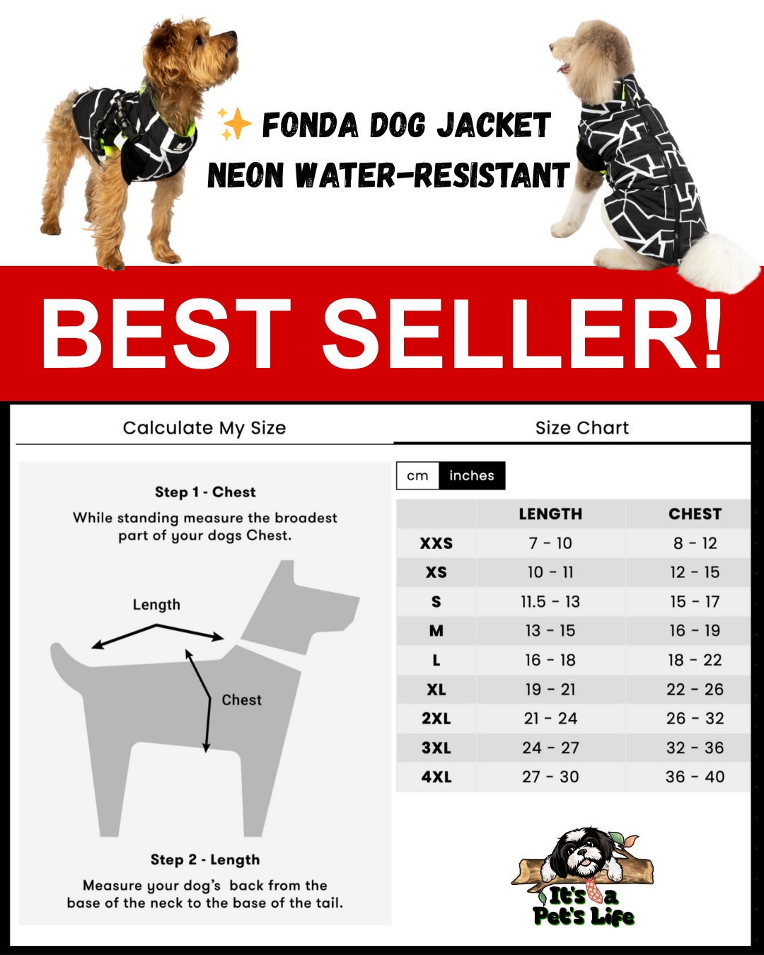 Quality Fonda with Neon Water Resistant Jacket