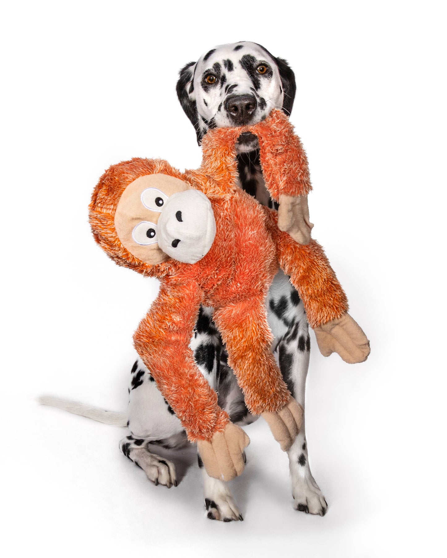 Fluffy Orangutan Plush Dog Toy: SMALL 11"