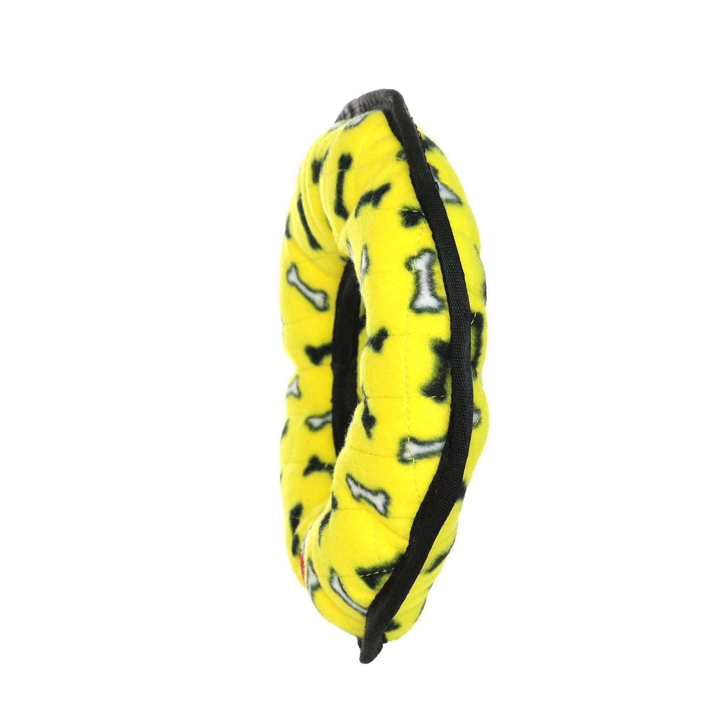 Tuffy Ultimate Ring - Yellow Bone, Durable, Squeaky Dog Toy