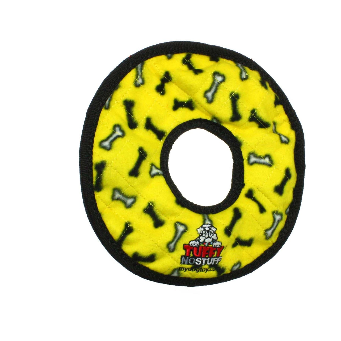 Tuffy No Stuff Ultimate Ring - Yellow, Squeaky Dog Toy