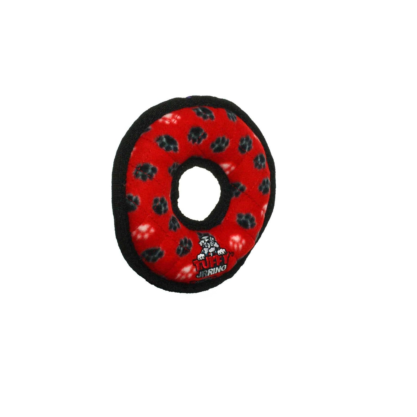 Tuffy Jr Ring - Red Paw, Durable, Squeaky- MEDIUM