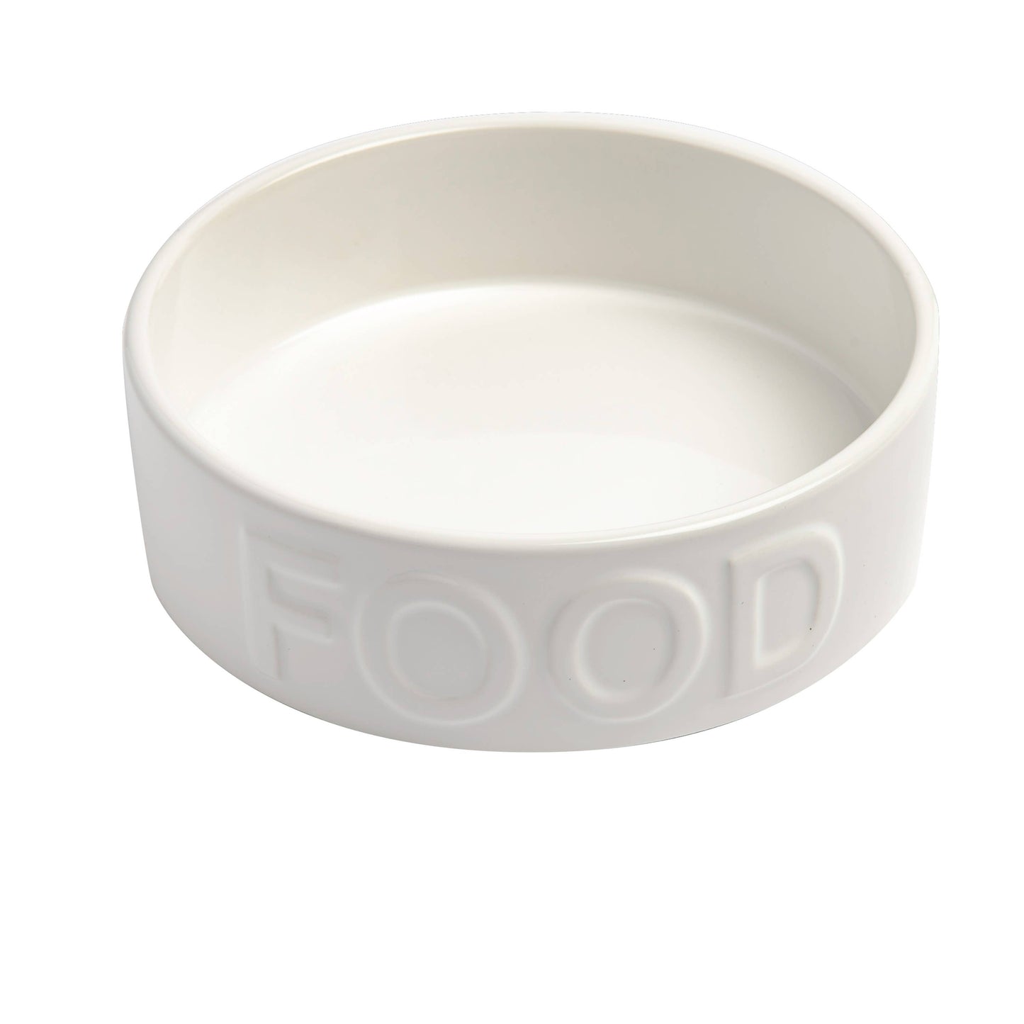 Classic Food White Pet Bowl: Medium