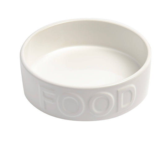 Classic Food White Pet Bowl: Medium
