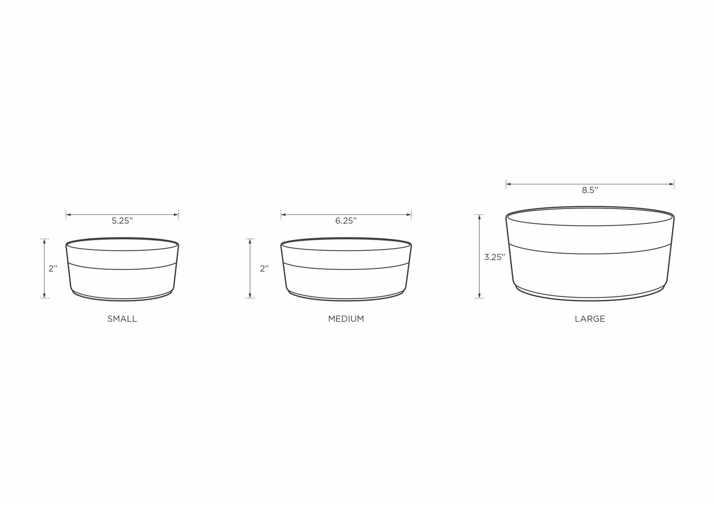 Classic Water White Pet Bowl: LARGE
