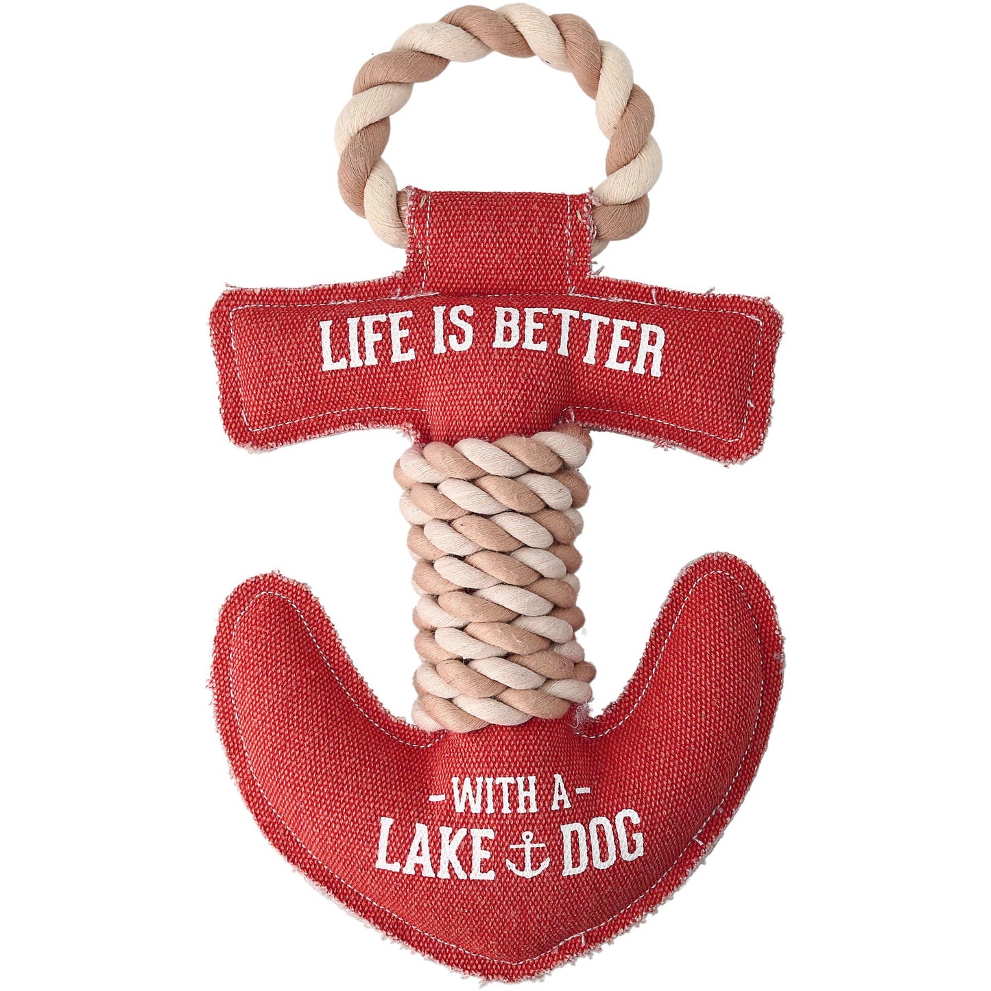 NEW!! Lake Dog - 12" Canvas Dog Toy on Rope