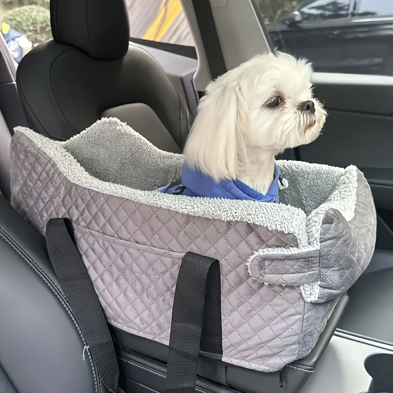 Elevated Console Deluxe Dog Booster Car Seat - Supports Up to 15 lbs
