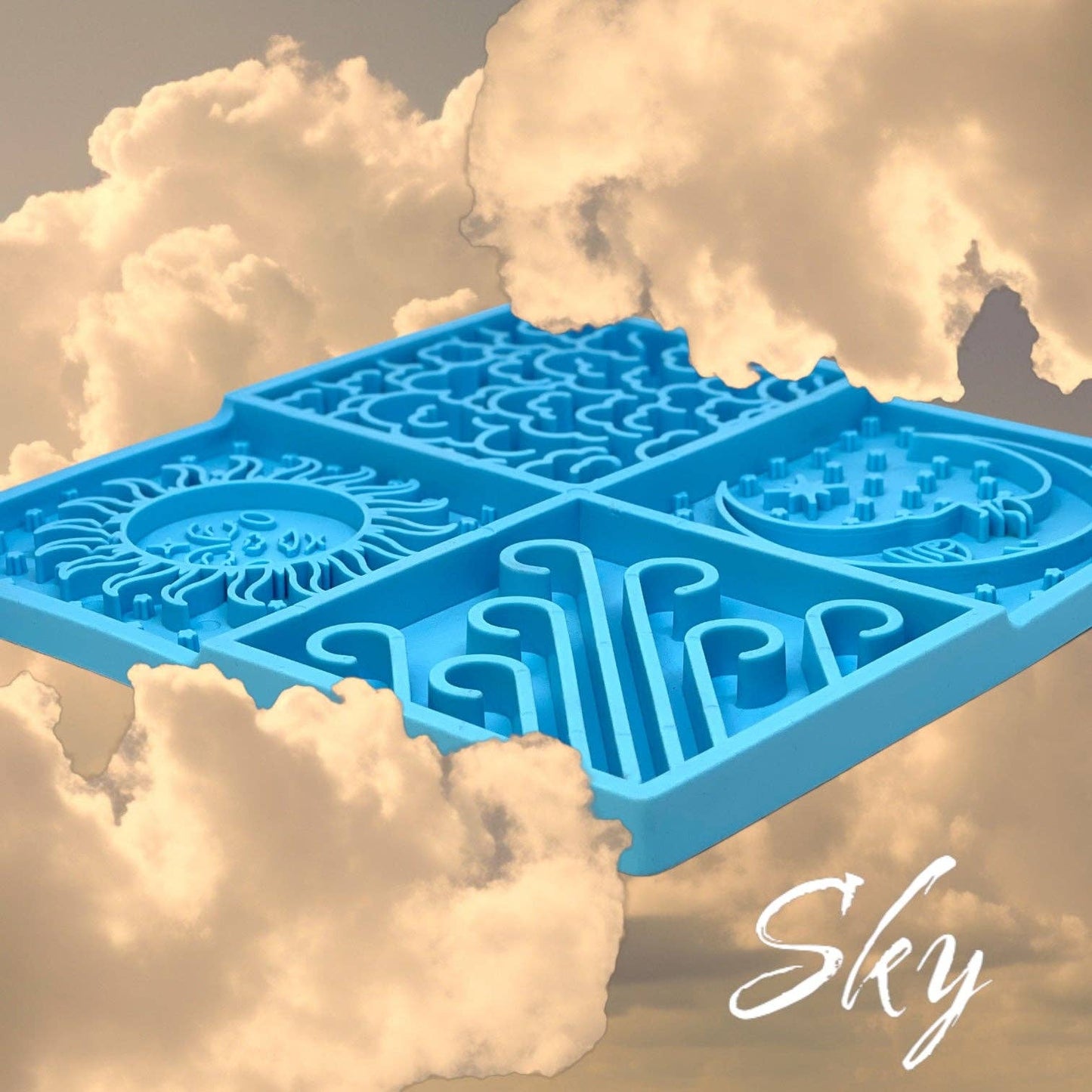 Sky Design eMat Enrichment Lick Mat: Light Blue Sky emat