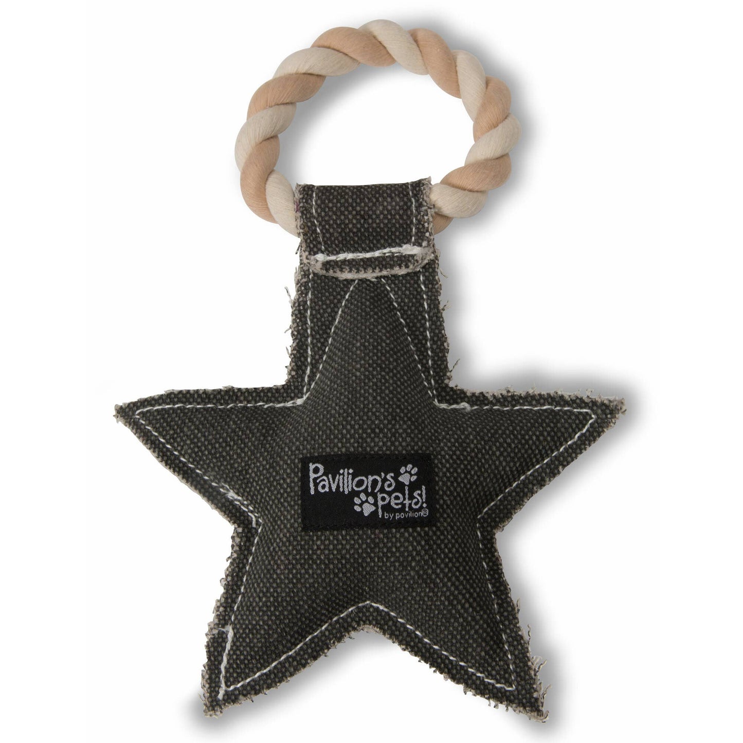 NEW! Best Dog Ever - 9.5" Canvas Dog Toy on Rope