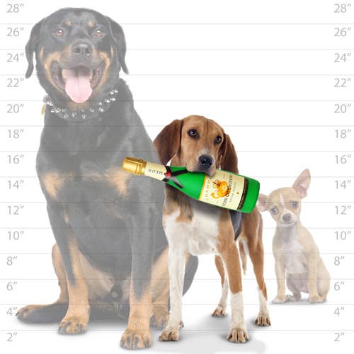 Silly Squeaker Wine Bottle Meow Chased One, Squeaky Dog Toy