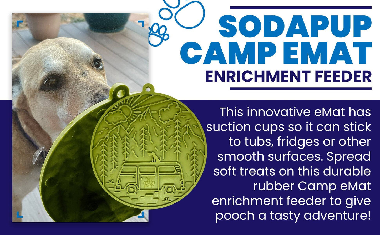 Orange Camp eMat Enrichment Lick Mat With Suction Cups: