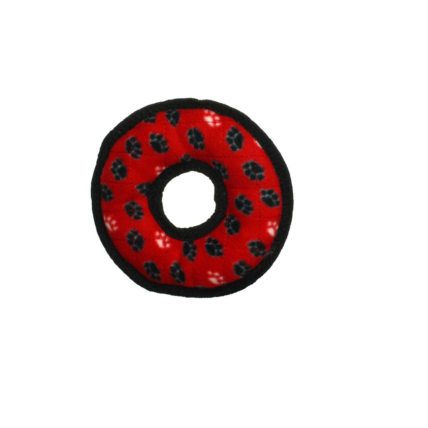 Tuffy Jr Ring - Red Paw, Durable, Squeaky- MEDIUM