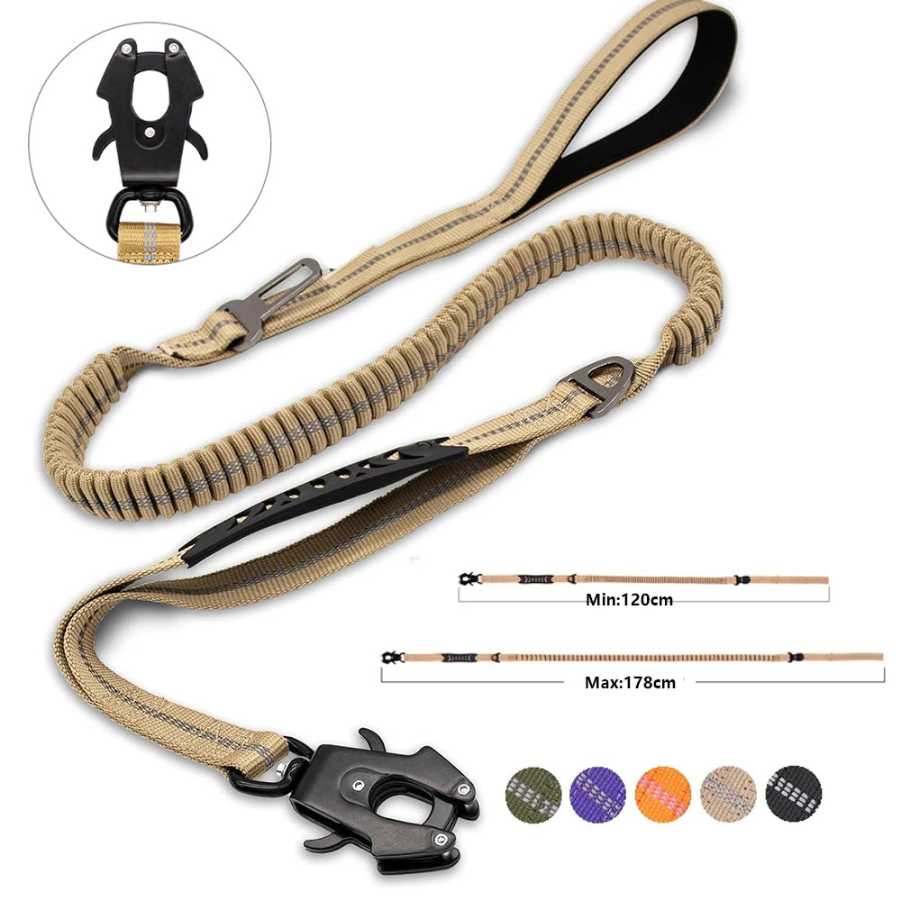 Shock Absorbing Leashe with Car Seatbelt and reflective.