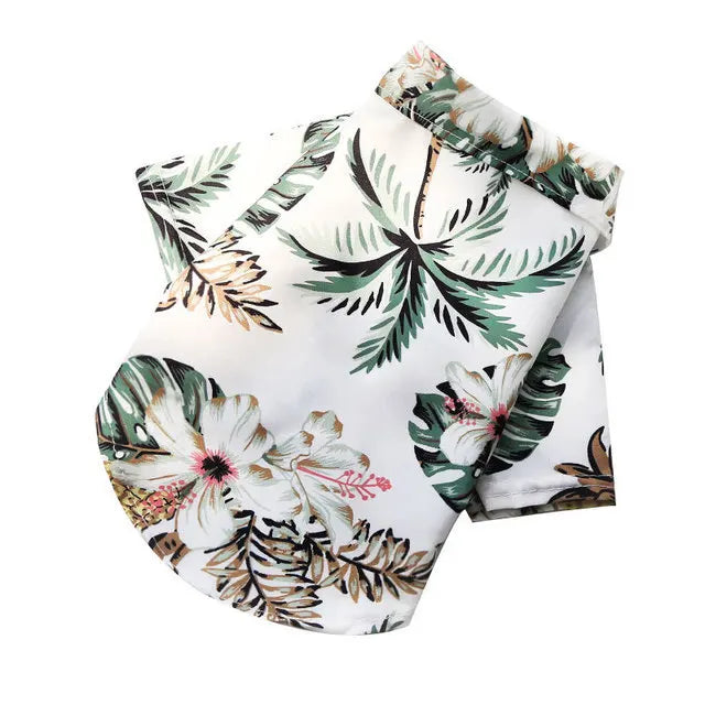 Hawaiian Beach Style Dog T-Shirts