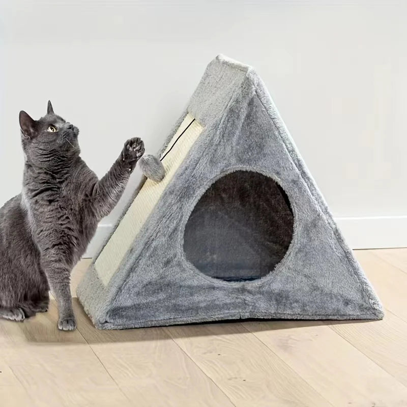 Cat hut and scratcher, suitable for cats under 15 pounds