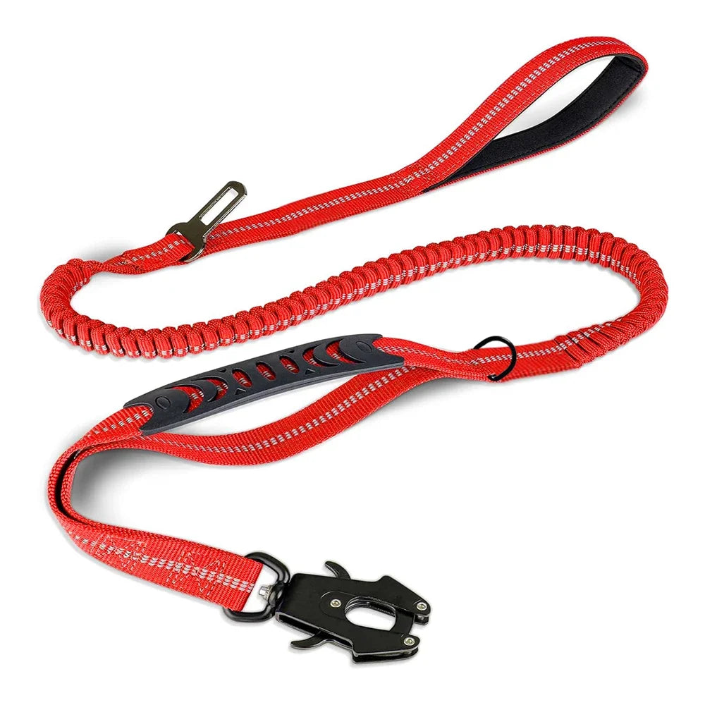Shock Absorbing Leashe with Car Seatbelt and reflective.