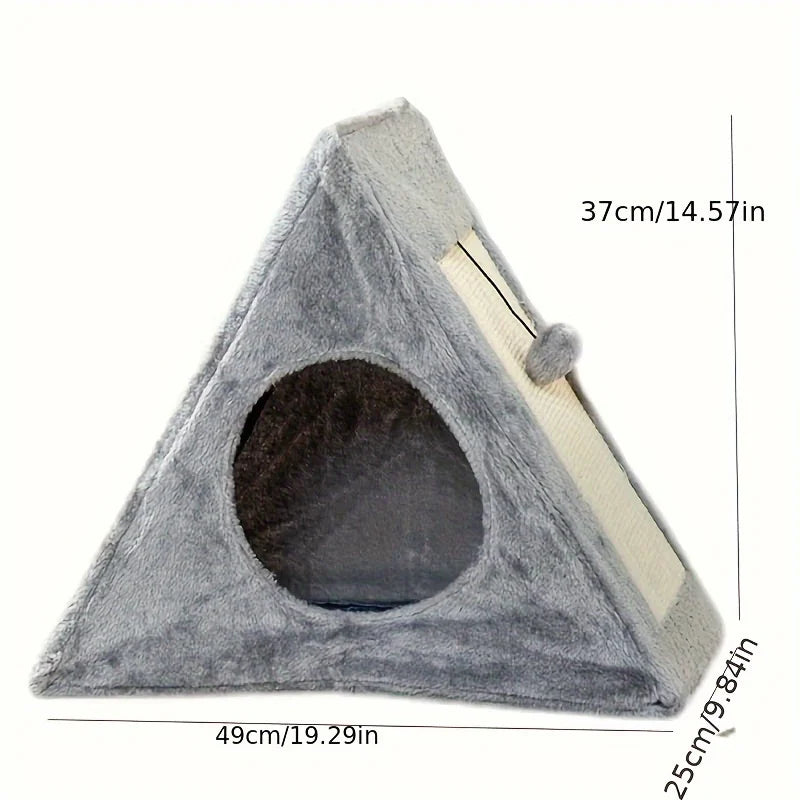 Cat hut and scratcher, suitable for cats under 15 pounds