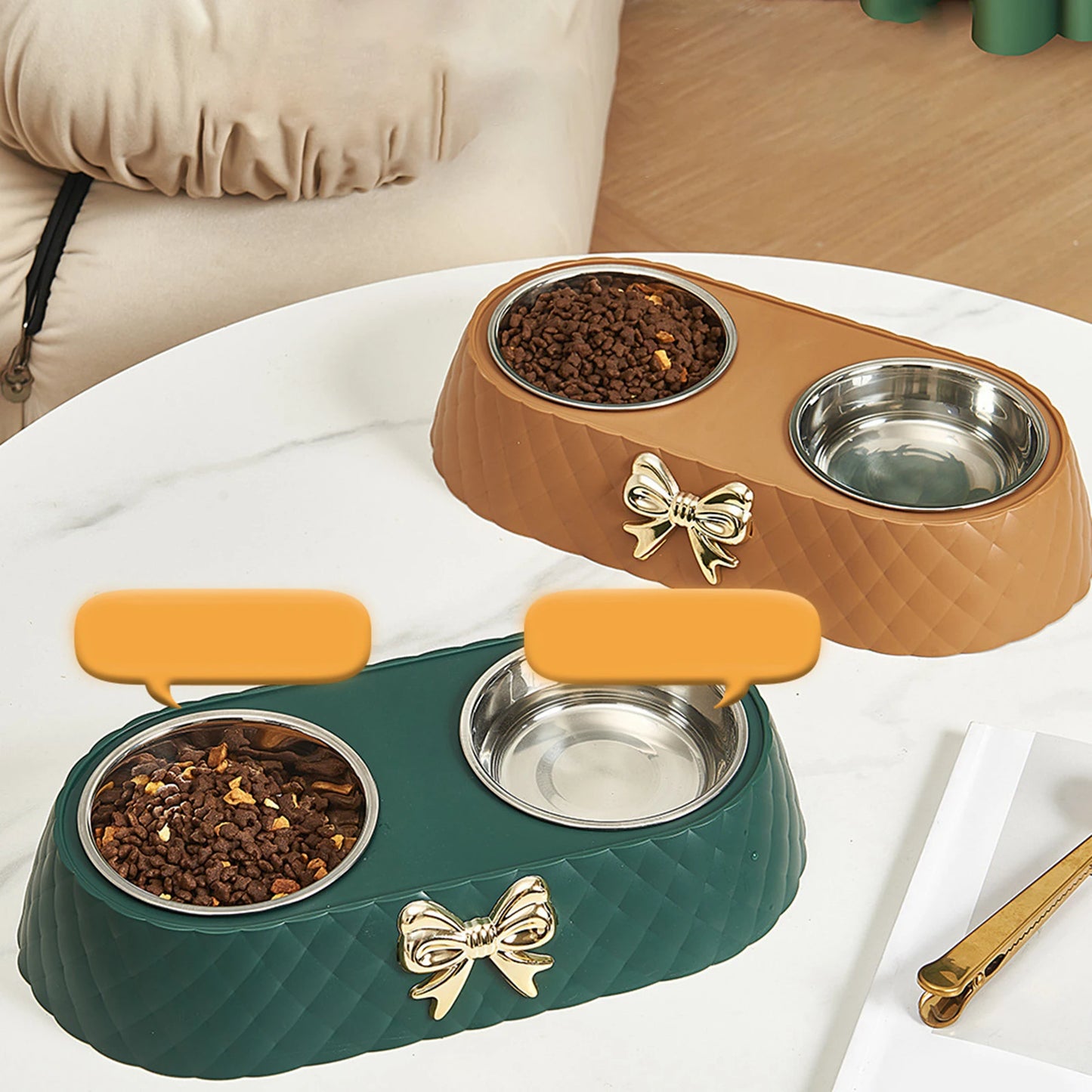 Double Bowls with a bow