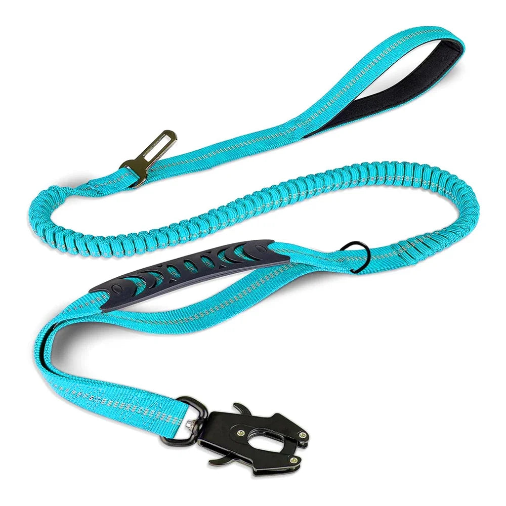 Shock Absorbing Leashe with Car Seatbelt and reflective.