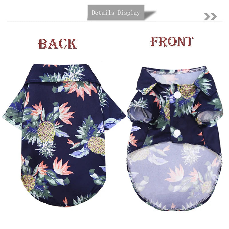 Hawaiian Beach Style Dog T-Shirts