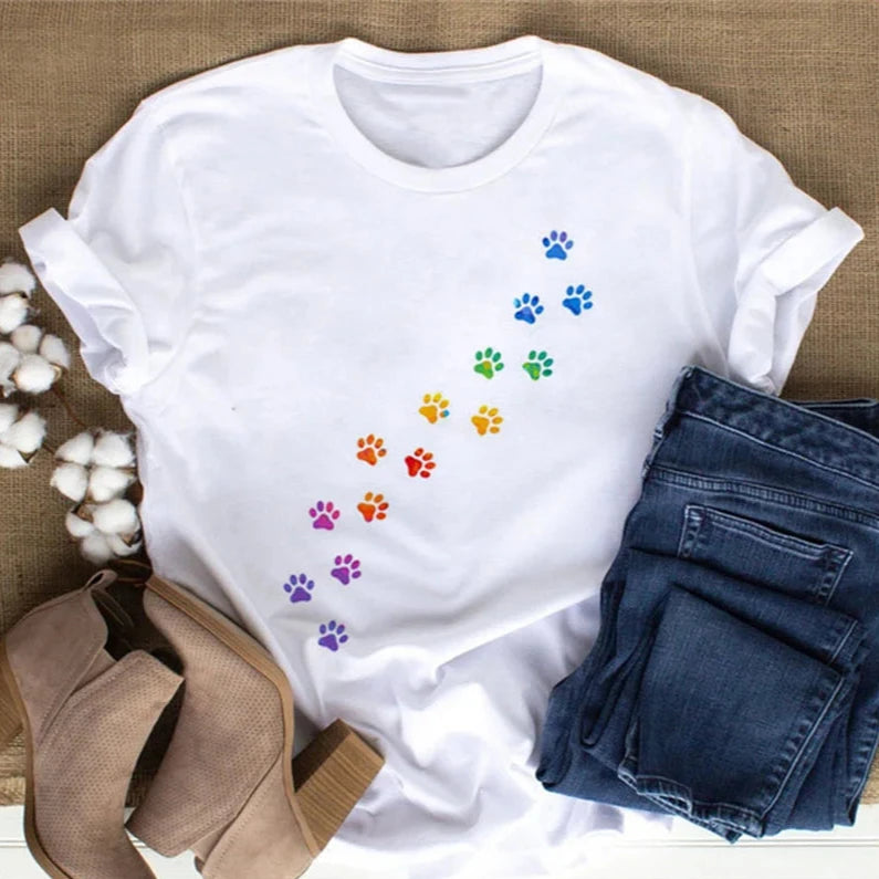 Rainbow Love Paw t-shirt