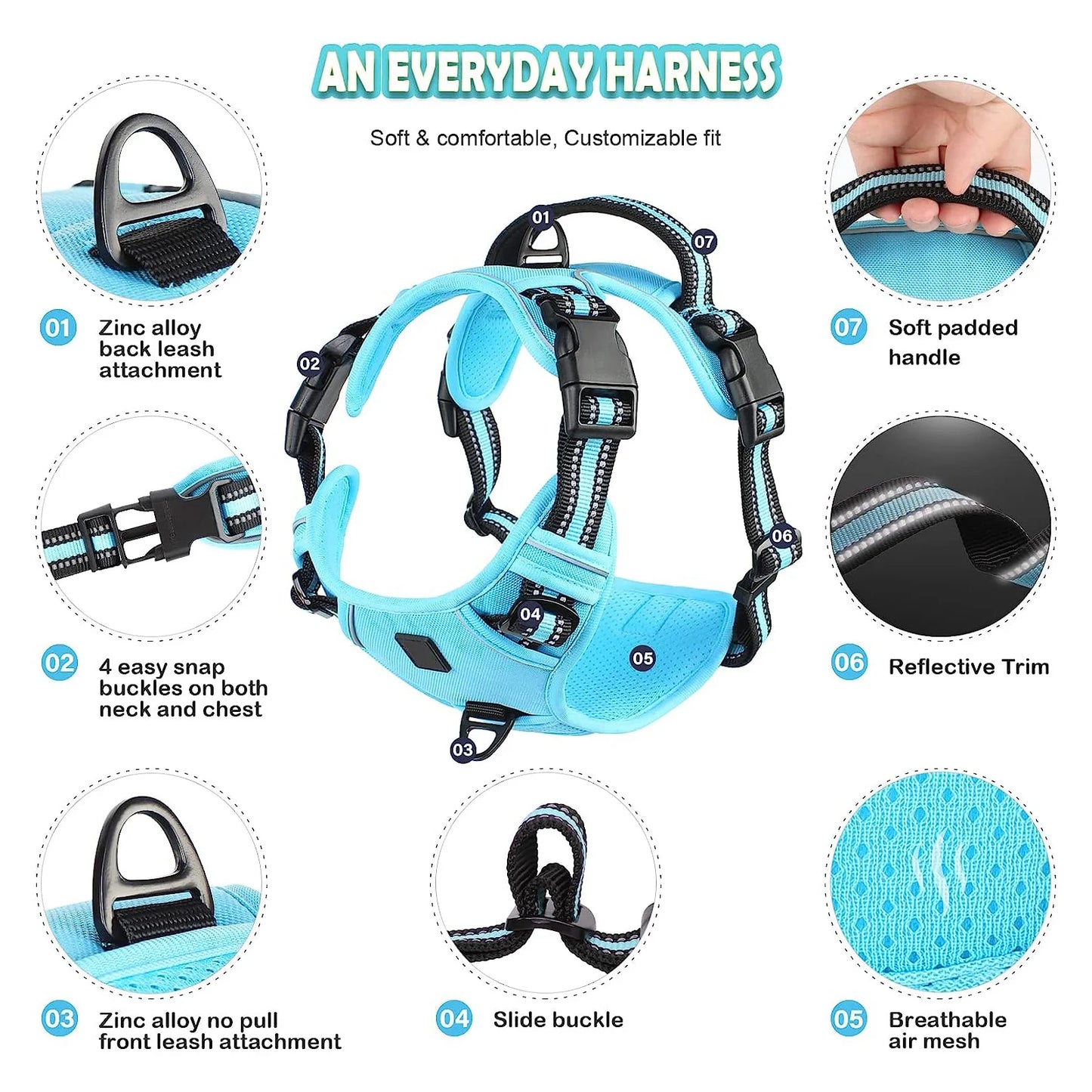 Soft Padded Harness 9 colors available