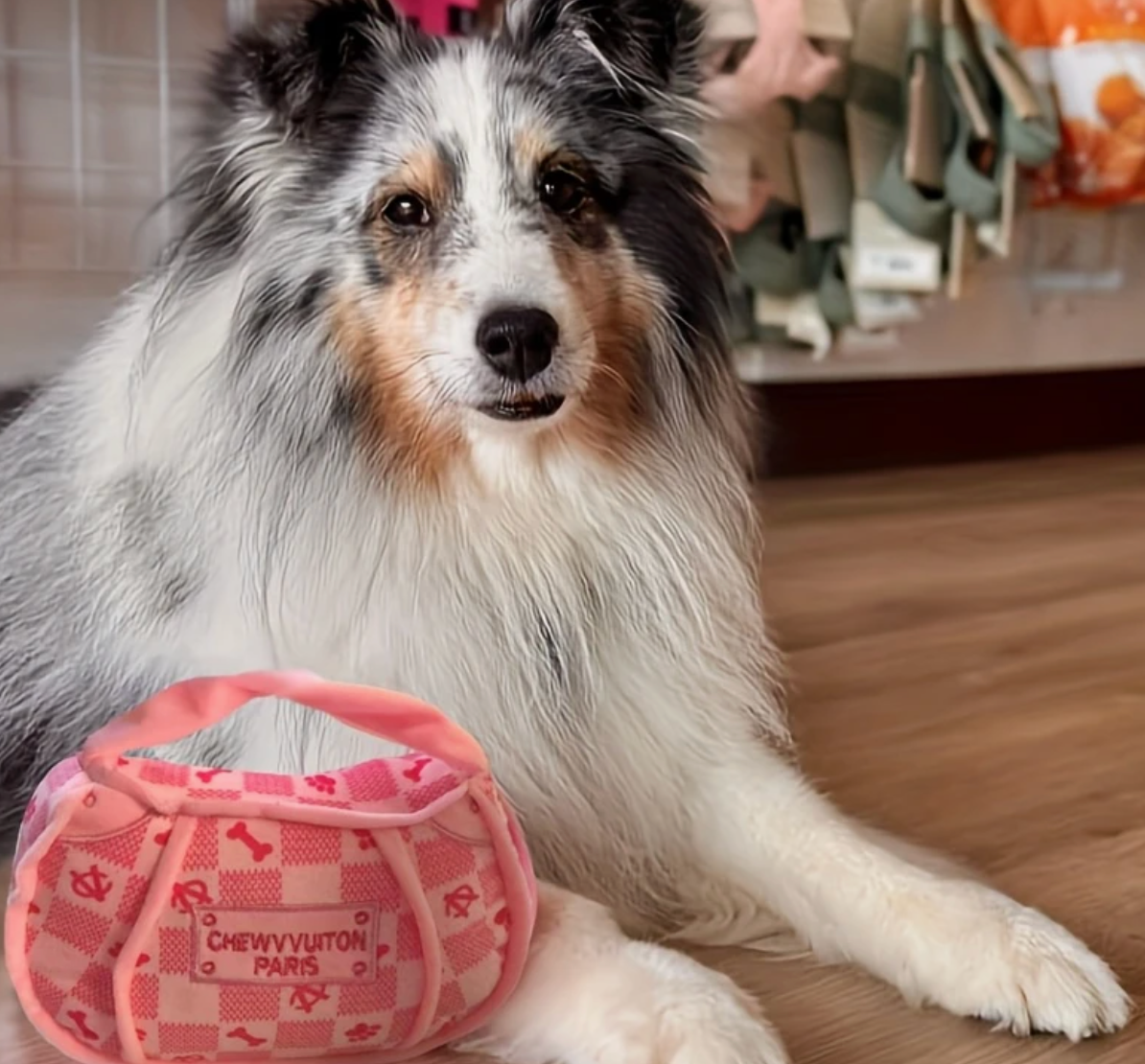 Chewy Vuuton Pink Purse Toy