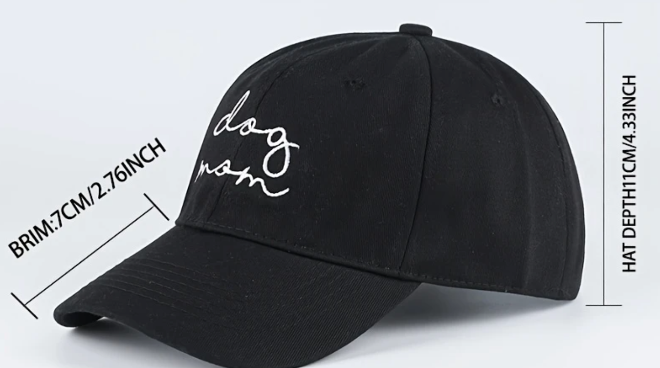 Dog mom Hat-Black