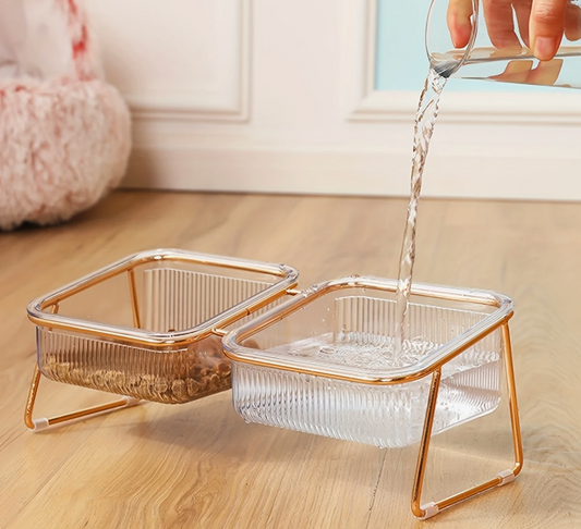 Modern Pet bowls-Gold