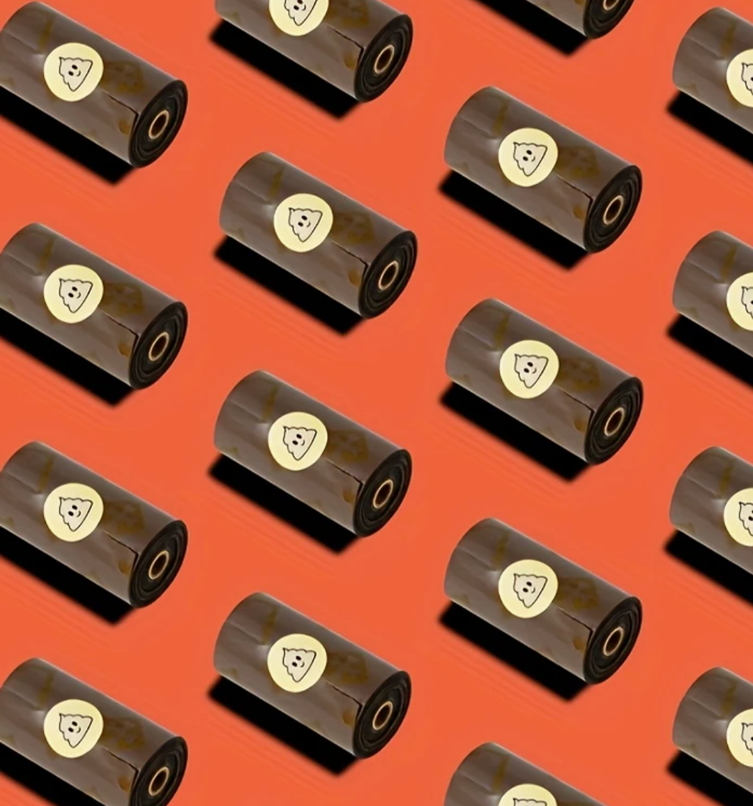 Coffee scented poop bags