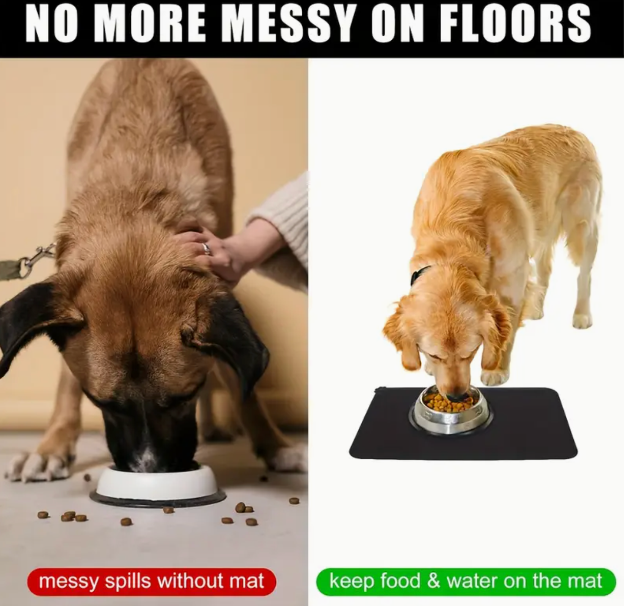 Silicone pet food mat