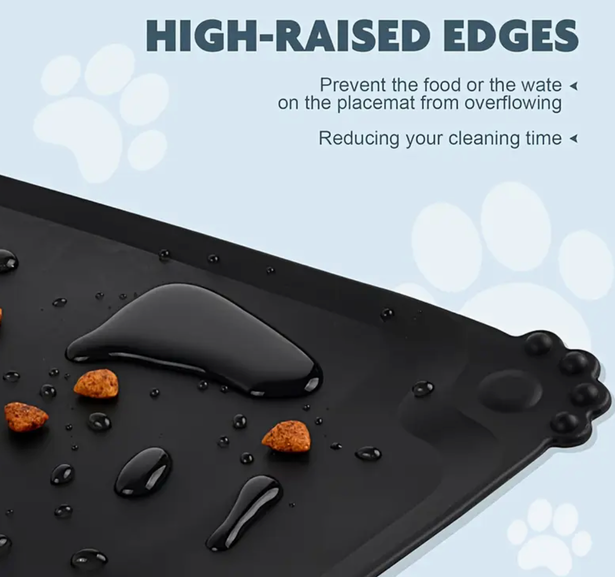 Silicone pet food mat