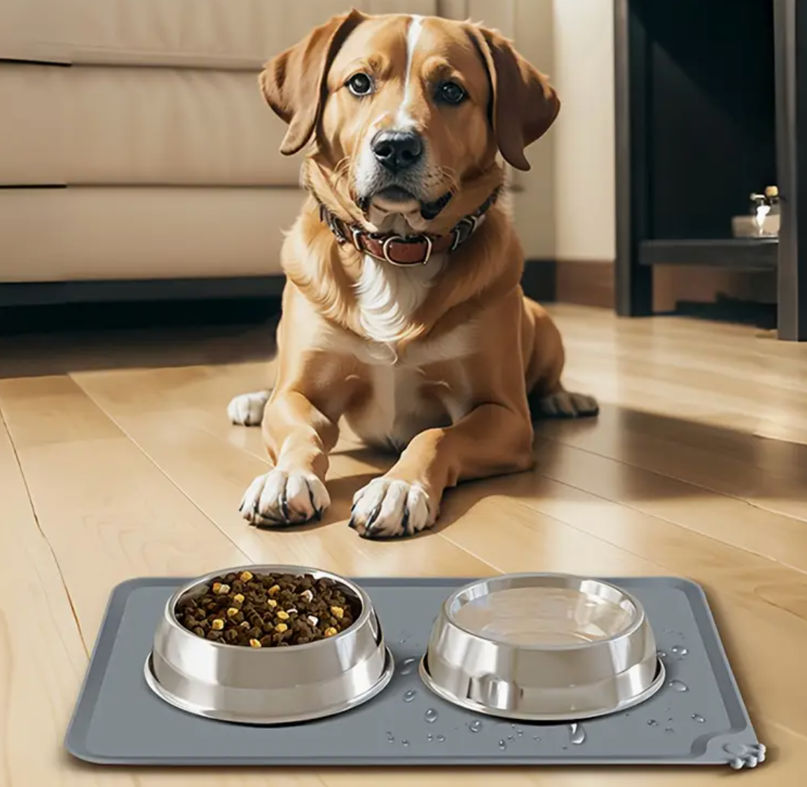 Silicone pet food mat