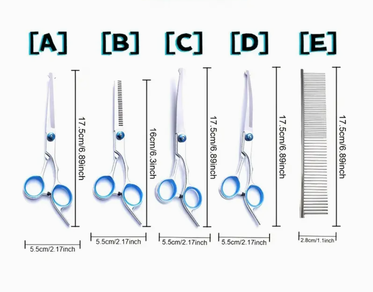 6pcs Grooming Scissors Set