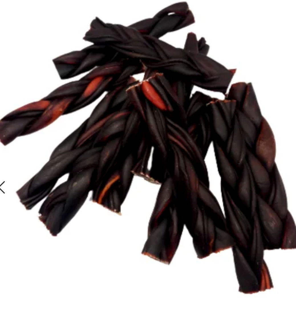 1 stick 6″- Braided Beef Collagen Stick Brown