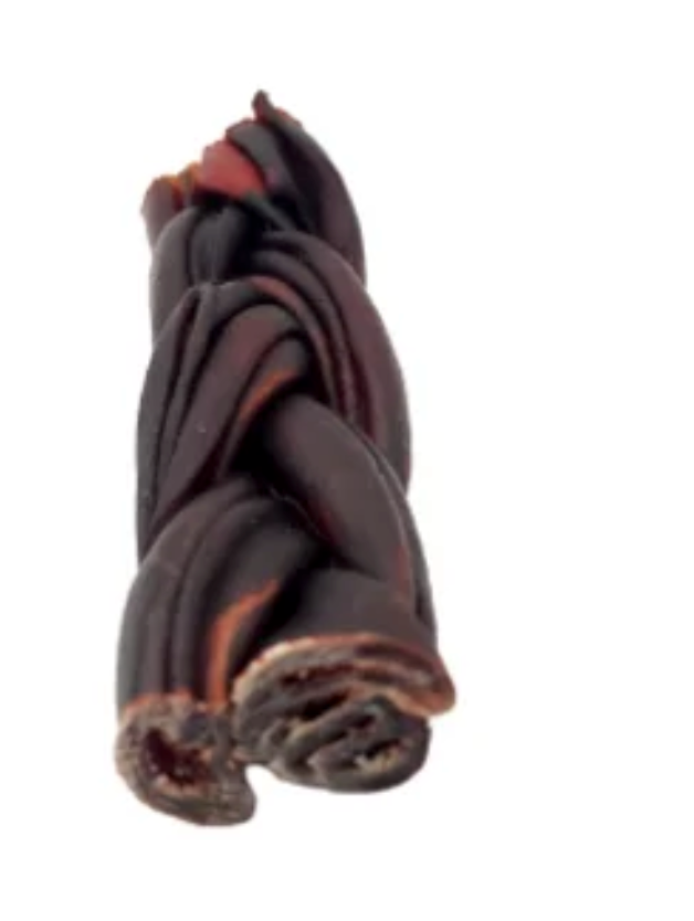 1 stick 6″- Braided Beef Collagen Stick Brown