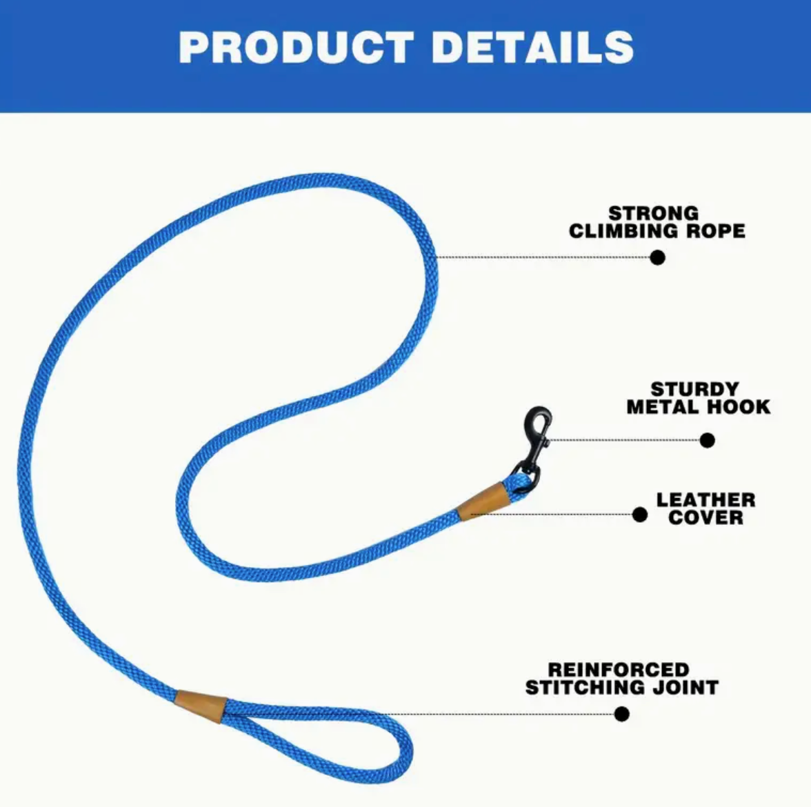 Nylon Dog Leash-Black