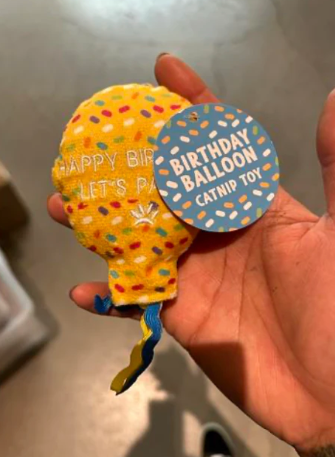Birthday Balloon Catnip Toy