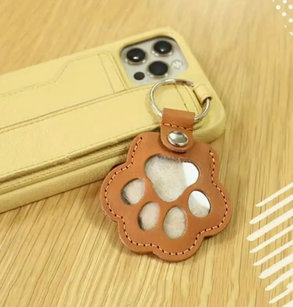 Paw Keychain or hair memorial Keychain