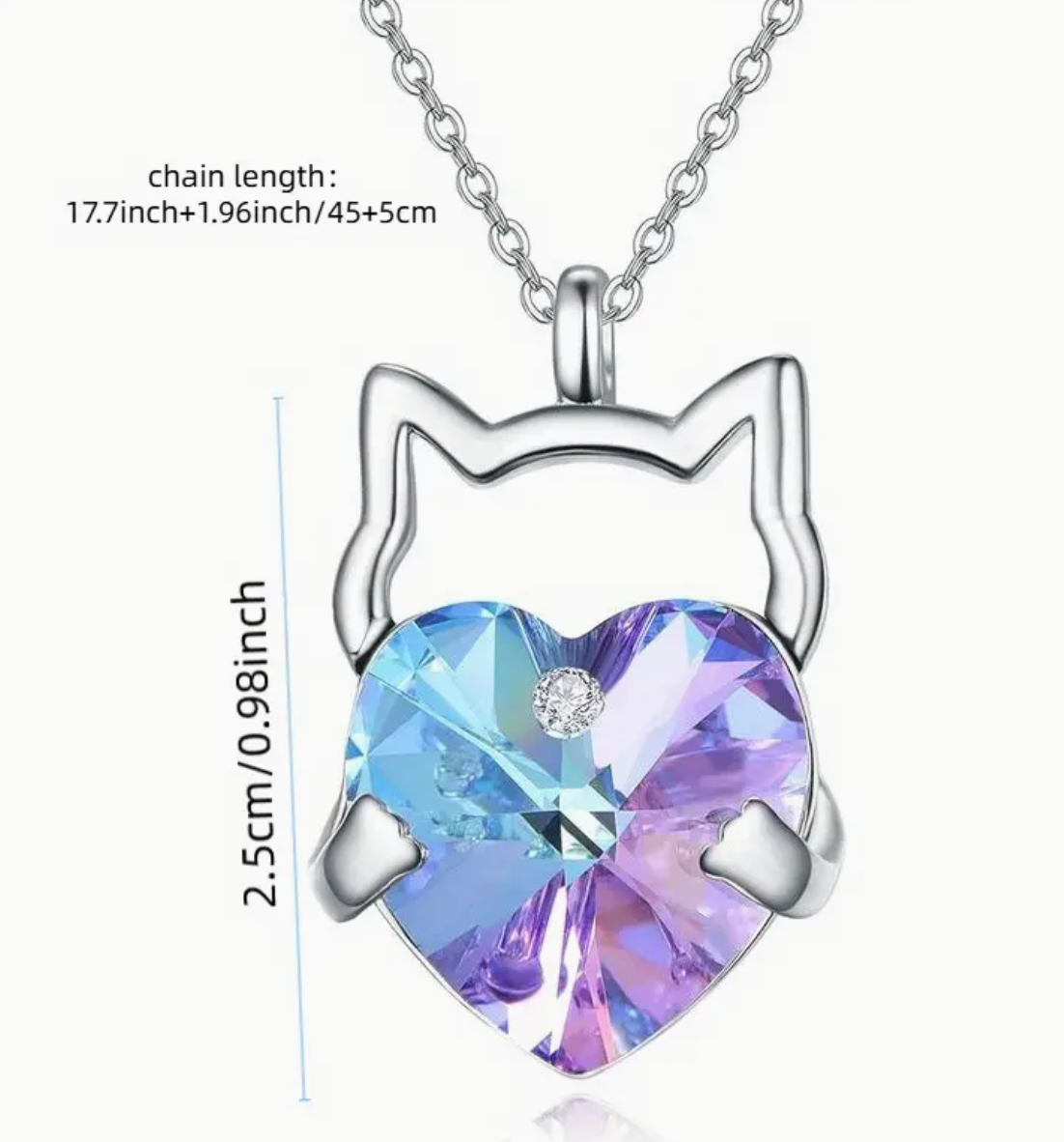 Cat hug necklace