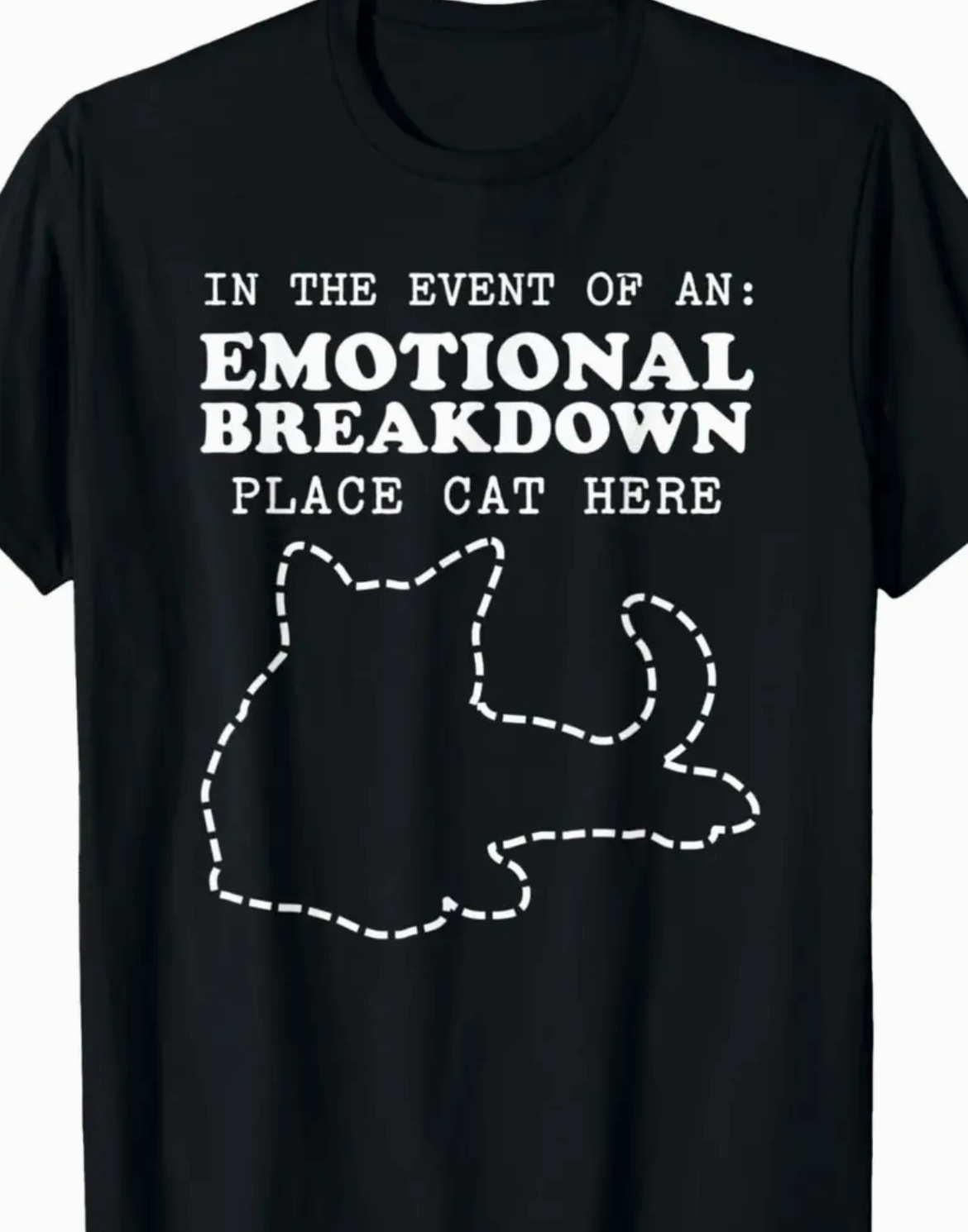 Emotional Breakdown, place cat here-Unisex -Black
