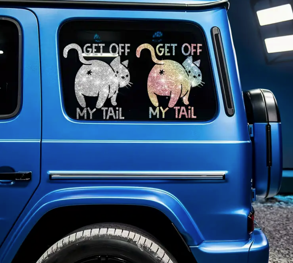 "Get off my Tail" window/bumper-silver