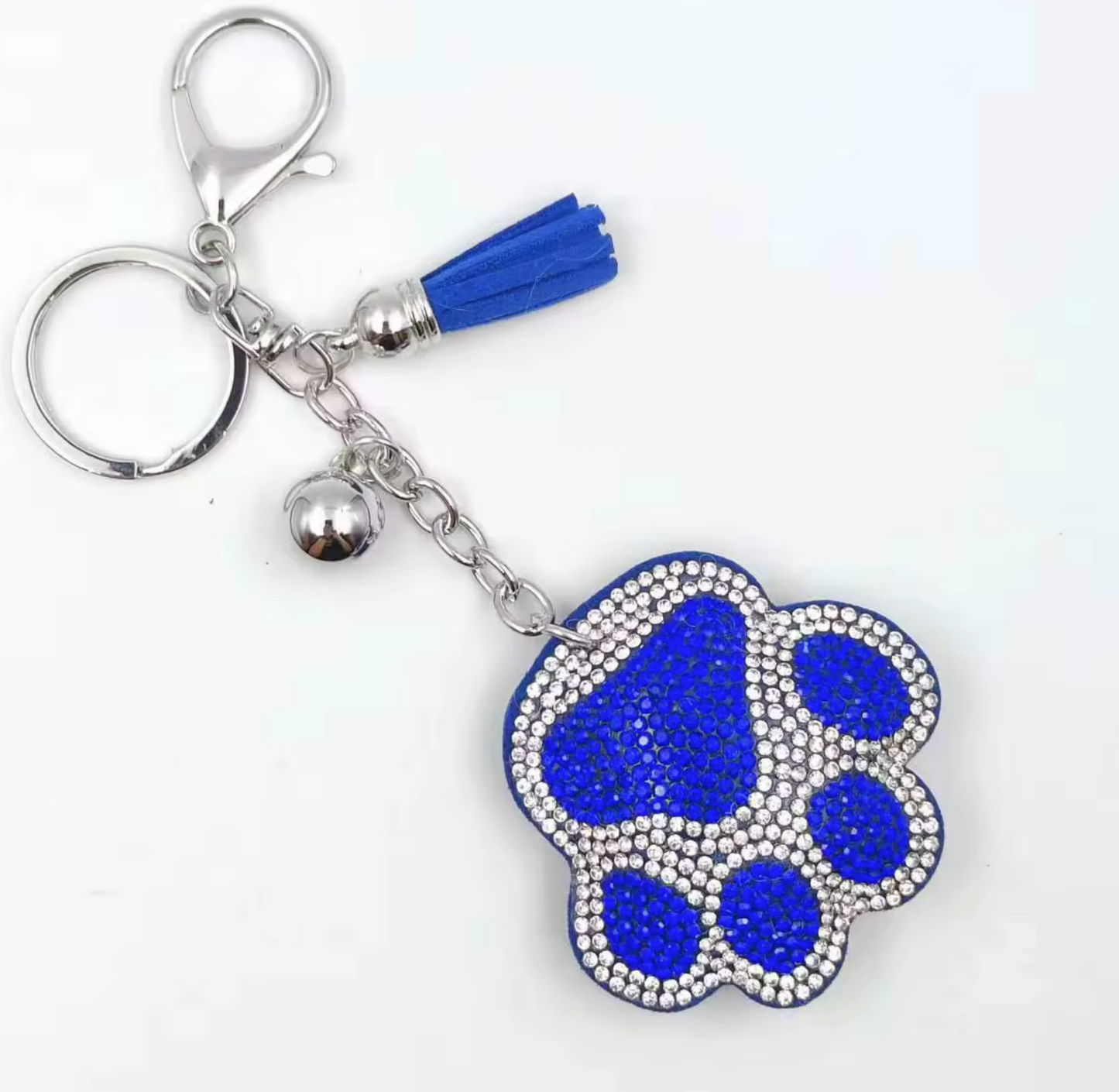 Rhinestone Paw Keychain