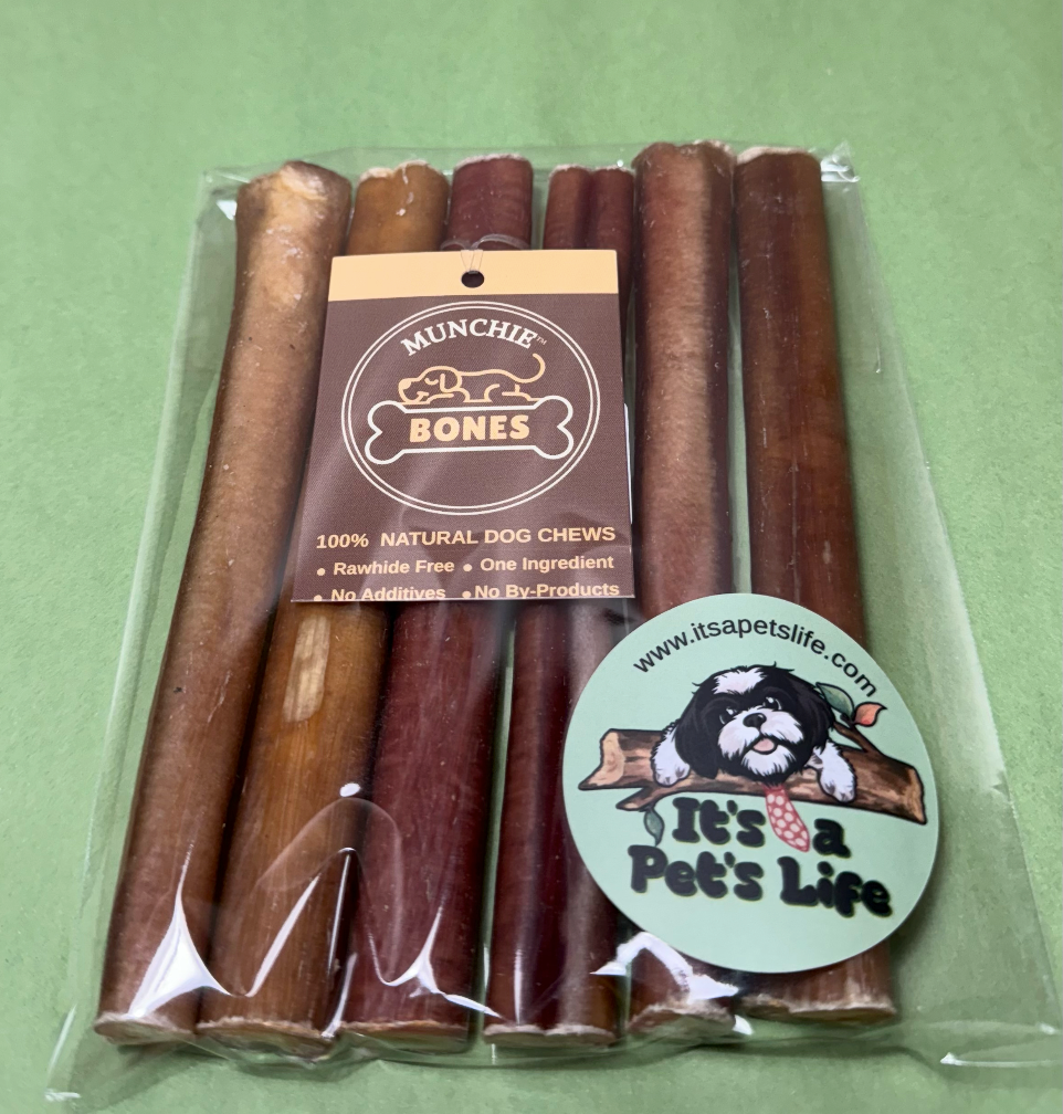 6"- 6 Pack- Medium -Low odour Bully Sticks (pairs well with Med Bully holder or Bully Lok)