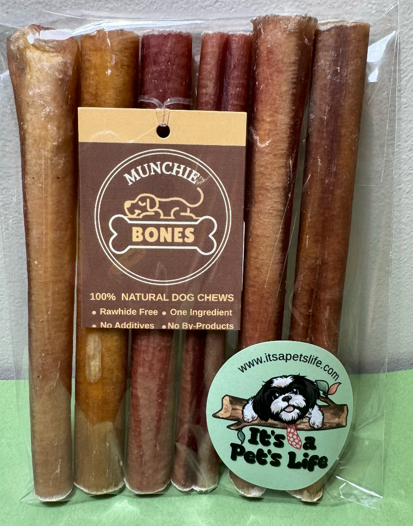 6"- 6 Pack- Medium -Low odour Bully Sticks (pairs well with Med Bully holder or Bully Lok)