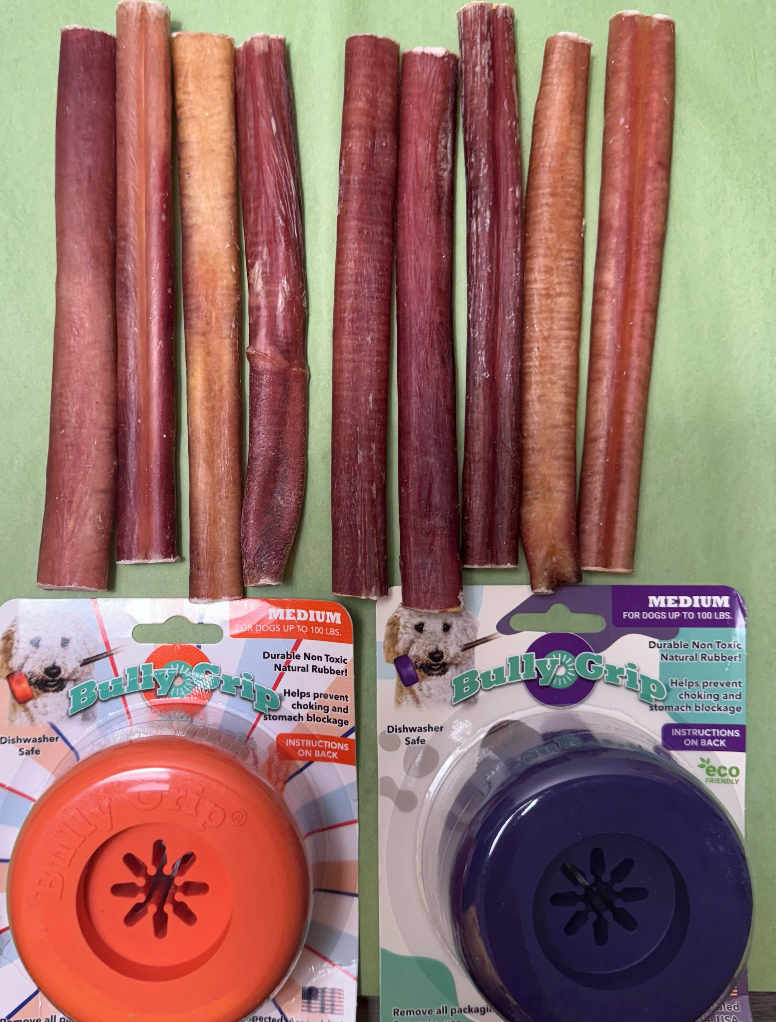 6"- 6 Pack- Medium -Low odour Bully Sticks (pairs well with Med Bully holder or Bully Lok)