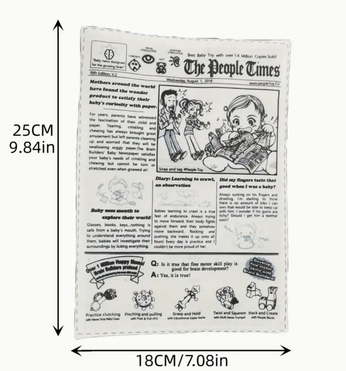 Crinkle Newspaper toy